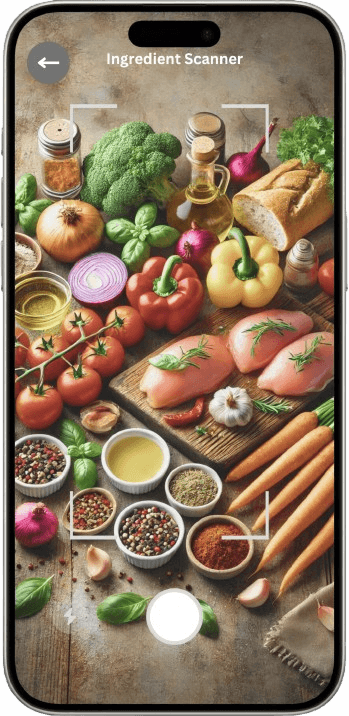 Taking a photo of ingredients